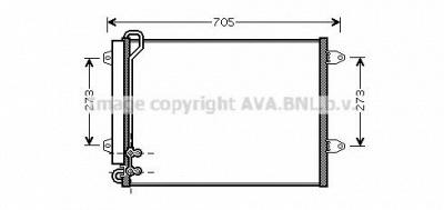AVA QUALITY COOLING vwa5225d -  Конденсатор, кондиционер